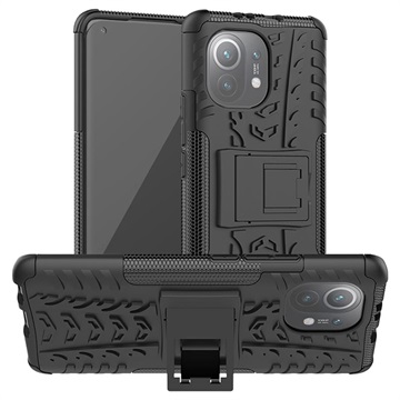 Anti-Slip Xiaomi Mi 11 Pro Hybride Hoesje met Statief - Zwart