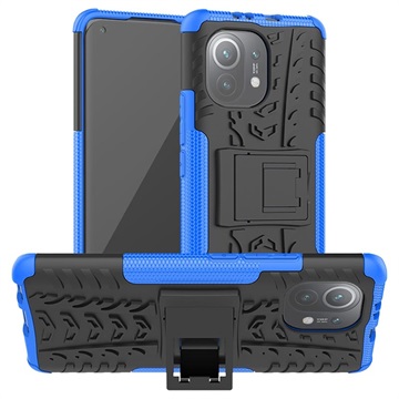 Anti-Slip Xiaomi Mi 11 Pro Hybride Hoesje Met Standaard - Blauw / Zwart