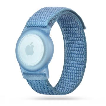 Apple AirTag 1/2 Tech-Protect Nylon Riem voor kinderen - Blauw