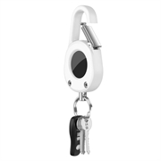 Apple AirTag Clip-And-Go hoesje met karabijnhaak - Wit