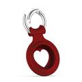 Apple AirTag hoesje van siliconen met hartdesign - Rood