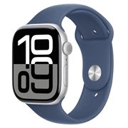 Apple Watch 10 GPS MWWL3QN/A - Aluminium, Denim Sport Band, S/M, 46mm - Zilver