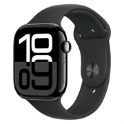 Apple Watch 10 GPS MWWQ3QN/A - aluminium, zwarte sportband, M/L, 46mm - gitzwart
