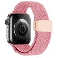 Apple Watch Gevlochten nylon bandje met magneetsluiting - 49mm/46mm/45mm/44mm - Roze