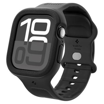 Apple Watch Series 10 Spigen Vault Pro Rugged TPU Hoesje met band - 46mm - Matzwart