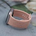 Apple Watch Series 11/10/9/8/SE 3/SE (2022)/7/SE/6/5/4/3/2/1 siliconenband met bloemmotief - 42mm/41mm/40mm/38mm - zandroze