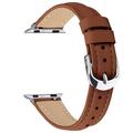 Apple Watch Series 11/10/9/8/SE 3/SE (2022)/7/SE/6/5/4/3/2/1 Dunne leren band - 42mm/41mm/40mm/38mm - Bruin