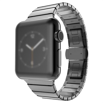 Apple Watch Series 10/9/8/SE (2022)/7/SE/6/5/4/3/2/1 Roestvrij Staal Bandje - 42mm/41mm/40mm/38mm - Zwart