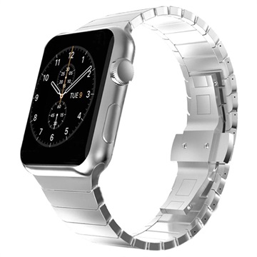 Apple Watch Series 9/8/SE (2022)/7/SE/6/5/4/3/2/1 Roestvrij Staal Bandje - 41mm/40mm/38mm - Zilver