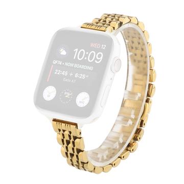 Apple Watch Series 10/9/8/SE (2022)/7/SE/6/5/4/3/2/1 Roestvrij Staal Elegant Bandje - 42mm/41mm/40mm/38mm - Goud