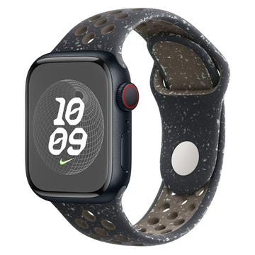 Apple Watch Series Ultra 2/Ultra/10/9/8/SE (2022)/7/SE/6/5/4/3/2/1 Lippa Bloem Siliconen Bandje - 49mm/46mm/45mm/44mm/42mm - Zwart