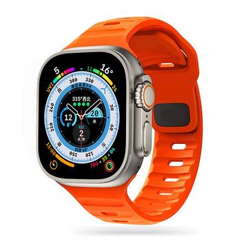 Apple Watch Series Ultra 2/Ultra/9/8/SE (2022)/7/SE/6/5/4/3/2/1 Tech-Protect IconBand Line Siliconen Bandje - 49mm/45mm/44mm/42mm - Oranje