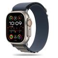 Apple Watch Series Ultra 2/Ultra/10/9/8/SE (2022)/7/SE/6/5/4/3/2/1 Tech-Protect Nylon Pro Bandje - 49mm/46mm/45mm/44mm/42mm - Navy / Grijs
