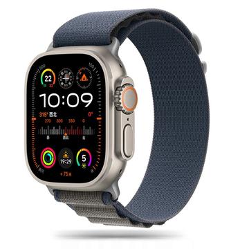 Apple Watch Series Ultra 2/Ultra/10/9/8/SE (2022)/7/SE/6/5/4/3/2/1 Tech-Protect Nylon Pro Bandje - 49mm/46mm/45mm/44mm/42mm - Navy / Grijs