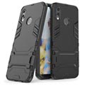 Huawei P20 Lite Armor Hybrid Case met Standaard - Zwart