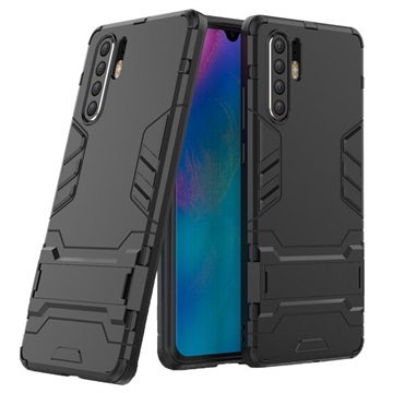 Armor Series Huawei P30 Pro Hybrid Case met Standaard - Zwart