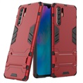 Armor Series Huawei P30 Pro Hybrid Case met Standaard - Rood