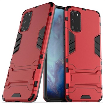 Armor Series Samsung Galaxy S20+ Hybrid Hoesje met Standaard - Rood