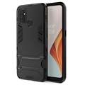 Armor Serie OnePlus Nord N100 Hybride Hoesje met Statief - Zwart