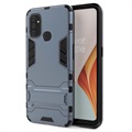 Armor Serie OnePlus Nord N100 Hybride Hoesje met Statief - Blauw