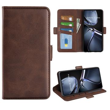 Asus Zenfone 12 Ultra Portemonnee Hoesje met Magnetische Sluiting - Kalf Textuur