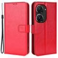 Asus Zenfone 9 Portemonnee Hoesje met Statief - Rood