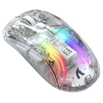 Attack Shark X2 Transparante Draadloze Muis met RGB