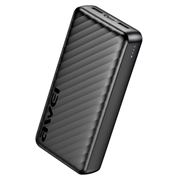 Awei P6K Pro 20000mAh powerbank - 2xUSB-A/USB-C - Zwart