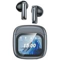 Awei TP100 ENC TWS oortelefoon met Touch-Screen oplaadetui - Zwart