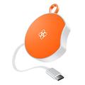 B-31 15W draadloze oplader met intrekbare USB-C kabel - Oranje