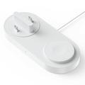 B-33 3-in-1 draadloos oplaadstation met USB-C-aansluitingen - 15W - wit
