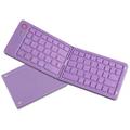 B023 68-toetsen magnetisch opvouwbaar draadloos toetsenbord met telefoonstandaard - QWERTY - Paars