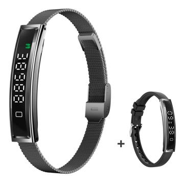 B3 Slimme Armband / Fitness Tracker met Twee Riemen - Zwart