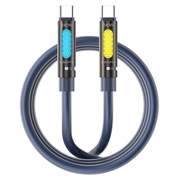 BWOO Aromatherapie USB-C/USB-C-oplaadkabel - 240W, 1.2m - donkerblauw