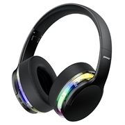 BWOO RGB draadloze over-ear hoofdtelefoon met ANC - zwart