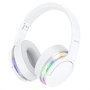 BWOO RGB draadloze over-ear hoofdtelefoon met ANC - wit