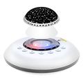 Slaaphulp voor baby's/geluidsmachine met witte ruis, sterrenprojector en nachtlampje - Wit