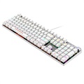 Mechanisch Toetsenbord met Achtergrondverlichting en Volumeknop V6 - Wit