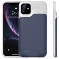 iPhone 11 Backup Batterij Hoesje - 6000mAh - Donkerblauw / Grijs