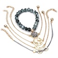 Barokke Boho-Serie Armbandenset voor Vrouwen - 5 Stuks.