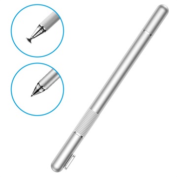 Baseus 2-in-1 Capacitieve Touchscreen Stylus en Balpen - Zilver