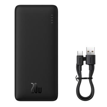 Baseus Airpow 10000mAh snellaadbare powerbank met twee poorten - 20W - Zwart