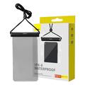 Baseus AquaGlide BS-PC030 waterdichte telefoonhoes - IPX8 - 7.2" - Zwart / Transparant
