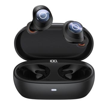 Baseus Bowie MA20 Pro True Wireless oordopjes - hybride ANC, transparante modus, 38 uur batterij, IPX6 - zwart