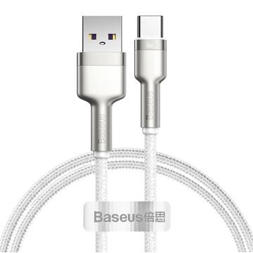 Baseus Cafule Metalen Serie USB-A naar USB-C Kabel - 66W, 1m - Wit