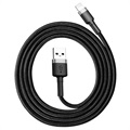 Baseus Cafule USB 2.0 / Lightning Kabel - 1m - Zwart / Grijs