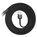 Baseus Cafule USB 2.0 / Type-C Kabel CATKLF-CG1 - 2m - Zwart / Grijs