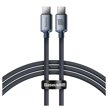 Baseus Crystal Shine USB-C / USB-C Kabel CAJY000701 - 2m - Zwart