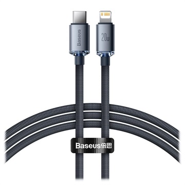 Baseus Crystal Shine USB-C / Lightning Kabel CAJY000201 - 1.2m - Zwart