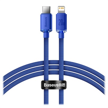 Baseus Crystal Shine USB-C / Lightning Kabel CAJY000203 - 1.2m - Blauw